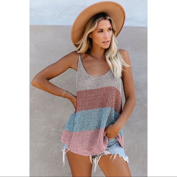 🆕 Multicolor Metallic Cami Tank Top - Picture 4 of 7